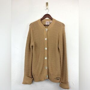 Vintage Tan Women's Cardigan Sweater